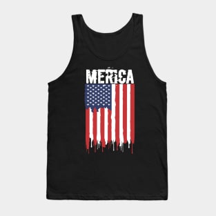 4 of July America independence day usa Celebration MERICA Tank Top